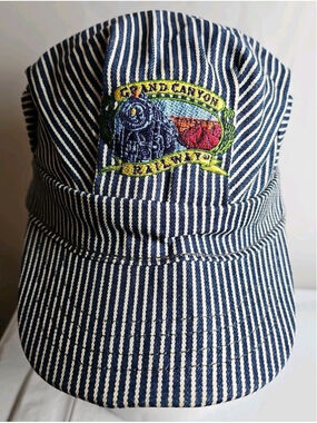 VTG Grand Canyon Railway Railroad Train Engineer Hat MadeIn USA Adult Adjustable